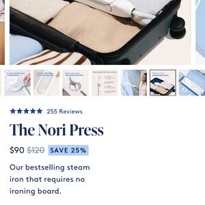 NORI Press White Steam Iron